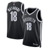Dres Brooklyn Nets Yuta Watanabe 18 Nike 2022-23 Icon Edition Crno Swingman